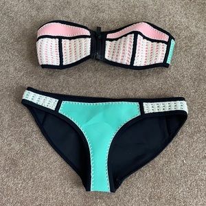 Triangl Swimwear Pink and Mint Bikini